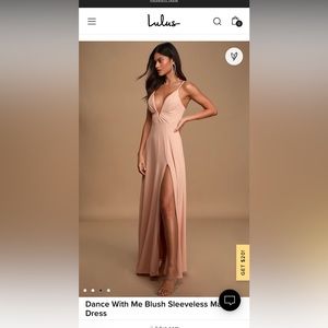 Lulus Dance With Me Blush Sleeveless Maxi Dress